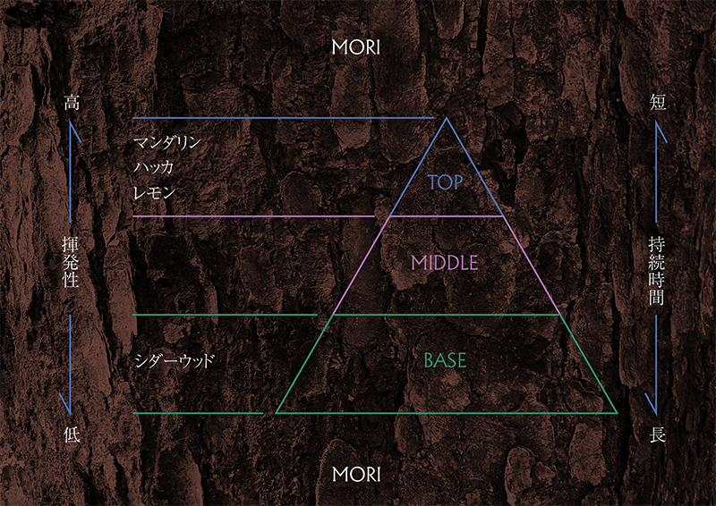 アロマディフューザー MORI 200ml アロマグッズ ウッド系 柑橘 ハッカ 清涼感 フルーツ精油ブレンド