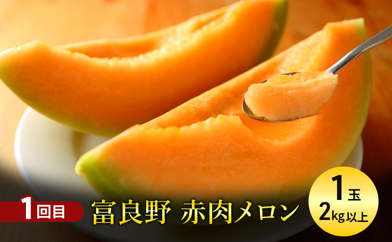 【7・8月 夏のフルーツ定期便2回】2026年夏発送 メロン1玉 約2kg こだまスイカ1玉 堪能 北海道 富良野産 すいか 西瓜  メロン 夏 フルーツ ふらの 甘い 糖度  ギフト (畠山農園）