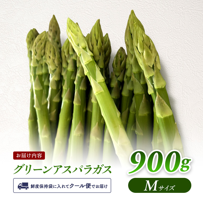 【令和7年産】先行予約 北海道 上富良野産 グリーン アスパラガス M サイズ 900g アスパラ 上富良野町 令和7年 発送 野菜 やさい【オンライン決済限定】