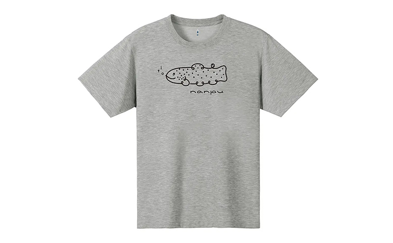 nanpu イトウ Tシャツ XL サイズ  ヘザーチャコール 北海道 南富良野町 限定デザイン オリジナル