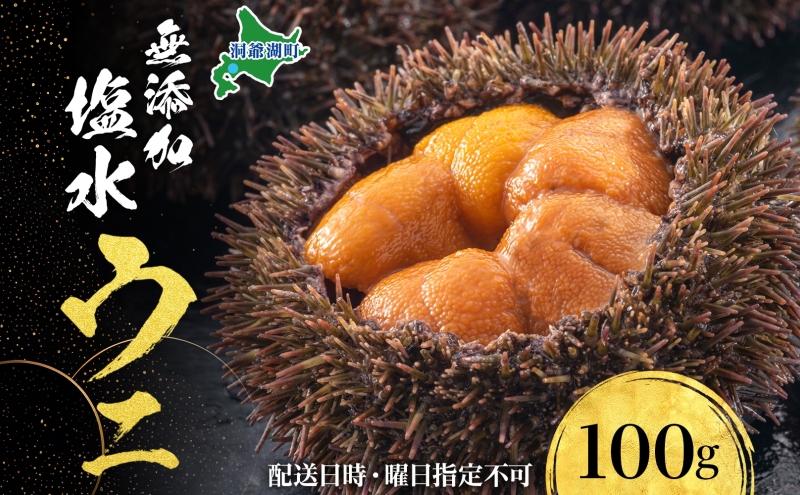 北海道 無添加塩水 ウニ 100g 1パック 6月中旬～8月末頃まで順次出荷 バフン ムラサキ うに 雲丹 海鮮 小川商店