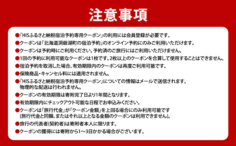 HISふるさと納税宿泊予約専用クーポン（北海道洞爺湖町）【45,000円分】 宿泊 ホテル 観光