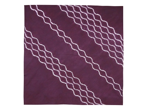 【南部しぼり 紫根染】 大判 木綿風呂敷100cm×100cm 草紫堂 南部紫根染 伝統柄 持ち運び 包み 旅行 日本製