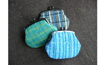 ホームスパン 小銭入（青・緑）