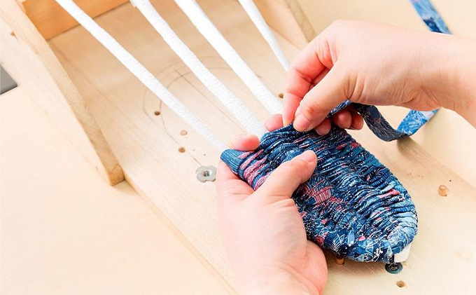 もりおかさき編み 花草履