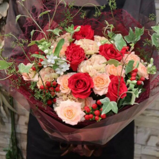 季節の花束M 定期便 6ヶ月【田村フローリスト】