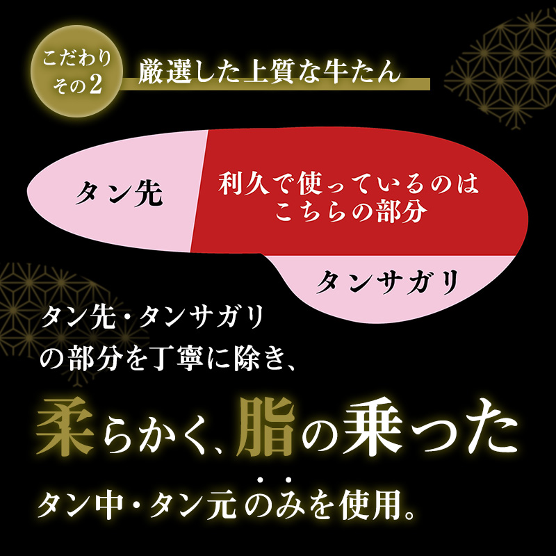 牛タン 塩 100g 味噌 110g 各2個セット ご飯がすすむおかず部門第1位 利久