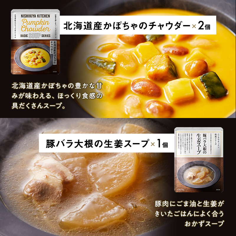 ごちそう スープ 7個 食べ比べ 【定期便3回】 NISHIKIYA KITCHEN レトルト