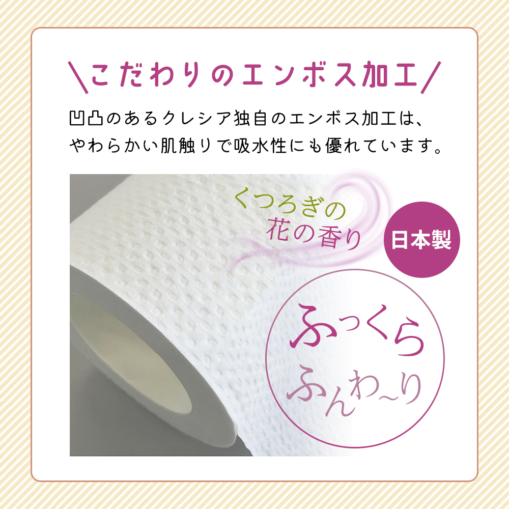 スコッティ フラワーパック 香り付き ダブル 3倍 長持ち 4ロール入×2パック 《6ヶ月ごと計2回》 定期便 トイレットペーパー トイレット