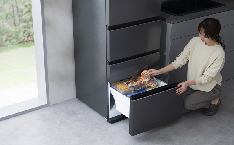 冷凍冷蔵庫 370L 自動製氷機能付 IRSN-I37A-B ブラック 冷蔵庫 370L アイリスオーヤマ 冷凍冷蔵庫 冷凍室が大きい 2段冷凍室 ファン式 自動霜取り 霜取り不要 野菜室 真ん中 急冷モード 右開き 二人暮らし 家庭用 まとめ買い 大凍量