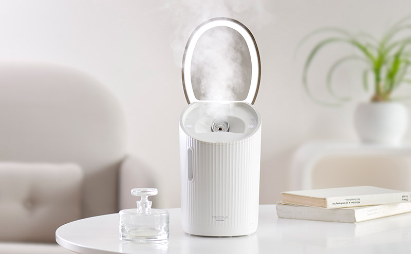 スチーマー フェイススチーマー FST-101-W  ホワイト アイリスオーヤマ 美顔器 スキンケア 温スチーム LED 温冷 保湿 クレンジング 毛穴 乾燥 浸透 うるおい プレゼント ギフト 女性