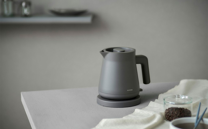 電気ケトルIBKT-800-Hウォームグレー アイリスオーヤマ