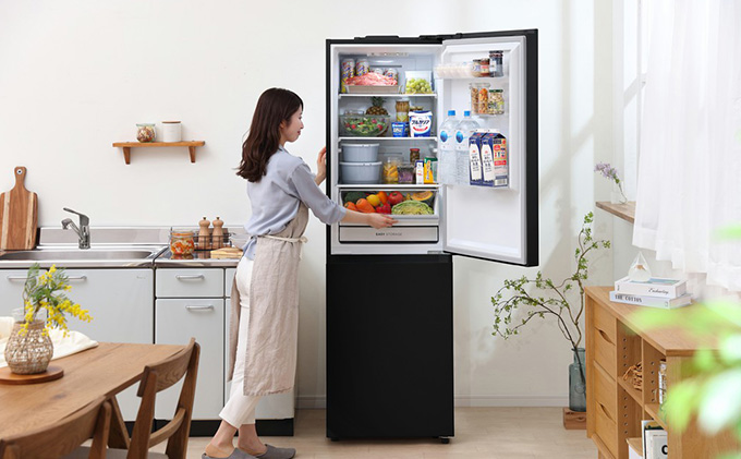 ファン式冷蔵庫 274L IRSN-27A-B ブラック 冷凍冷蔵庫 冷蔵庫