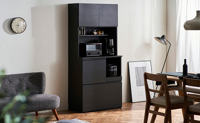 キッチンキャビネット KCB-790 ブラック アイリスオーヤマ 雑貨 日用品 インテリア