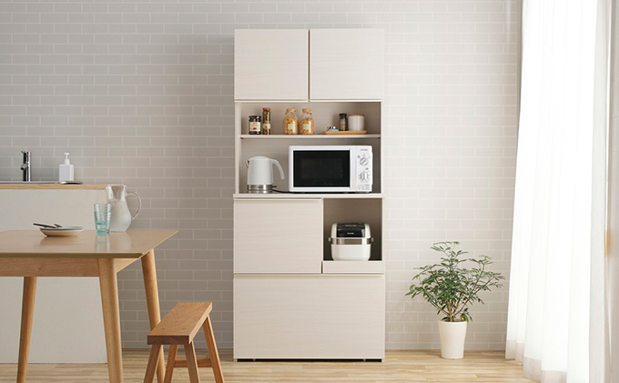 キッチンキャビネット KCB-790 オフホワイト アイリスオーヤマ 雑貨 日用品 インテリア