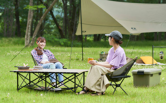 キャンプチェア ロータイプ CC-LOW カーキ アイリスオーヤマ 雑貨 日用品 椅子 イス