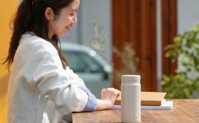 ステンレスマグボトルスクリュー ペールホワイト SM-S350 アイリスオーヤマ 雑貨 水筒 保温 保冷 持ち運び 職場 学校 お出かけ