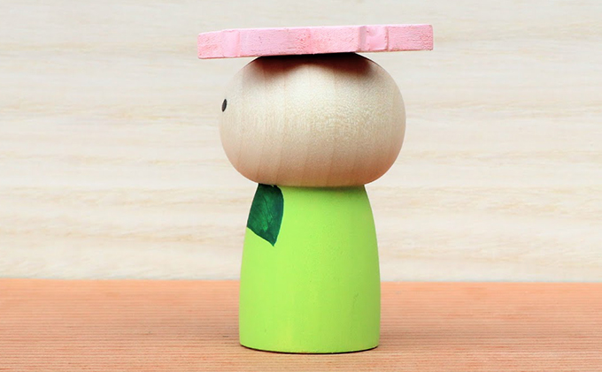 【うらにわあとりえ】さくらっきーこけし 1体 ゆるキャラ
