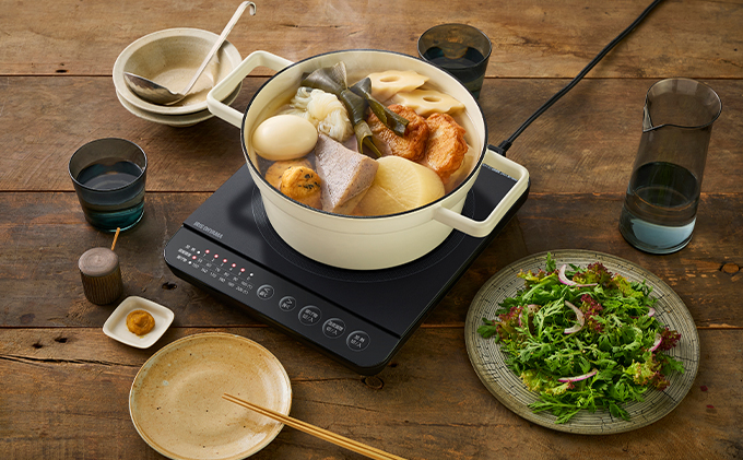 IHクッキングヒーター IHK-T391-B ブラック 卓上 コンロ IHコンロ ih 卓上コンロ 1400W コンパクト 火力 鍋 加熱 揚げ物 アイリスオーヤマ