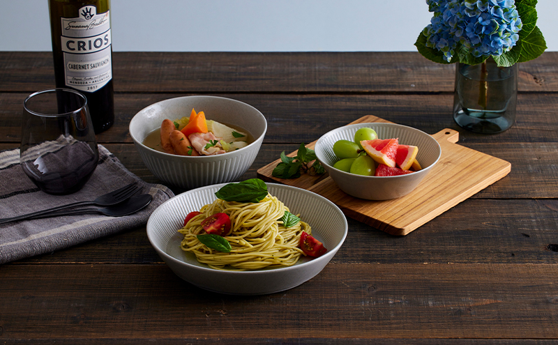 食器 3点セット MNW-3S グレー 電子レンジ 食洗器対応 磁器 新生活 アイリスオーヤマ