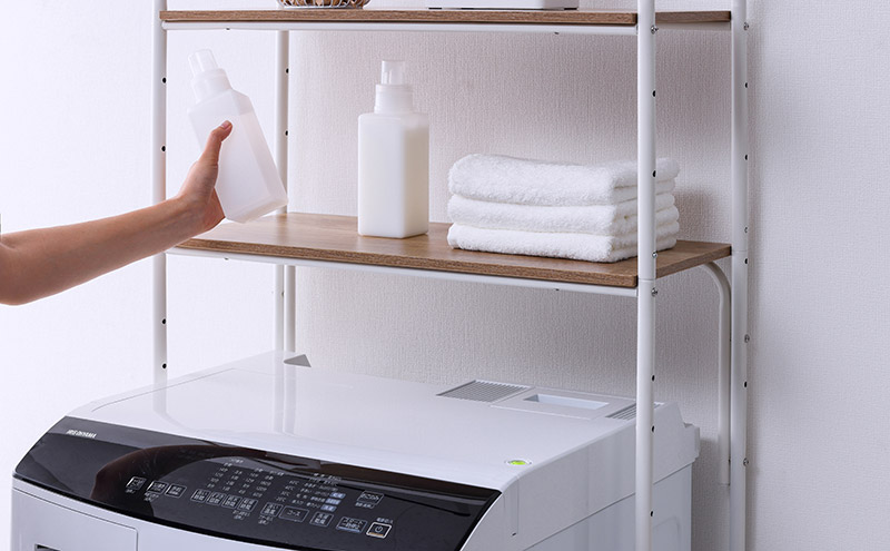 ランドリーラック スタイルランドリーラック SLR-695 ホワイト アイリスオーヤマ 洗濯機ラック 洗濯ラック 洗濯 洗濯機 ラック ランドリー ランドリールーム ランドリー収納 可動棚 収納 スリム 縦型 おしゃれ