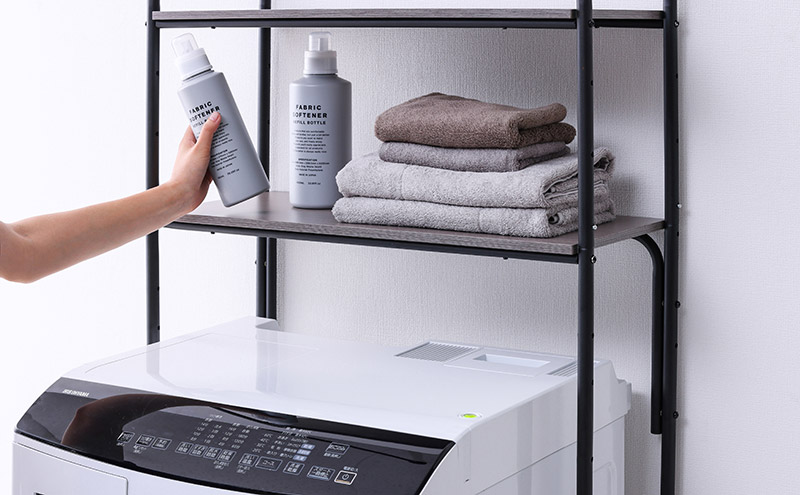 ランドリーラック スタイルランドリーラック SLR-695 ブラック アイリスオーヤマ 洗濯機ラック 洗濯ラック 洗濯 洗濯機 ラック ランドリー ランドリールーム ランドリー収納 可動棚 収納 スリム 縦型 おしゃれ