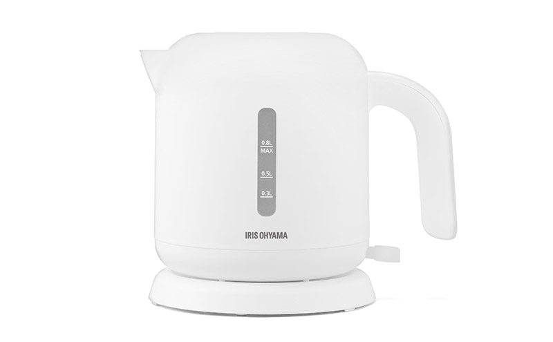 ケトル 電気 IKEB-800-W ホワイト ベーシックタイプ アイリスオーヤマ 電気ケトル 電気ポット お湯 湯沸し 湯沸かし ゆわかし やかん 沸騰 紅茶 ティー コーヒー珈琲 沸かす 熱湯