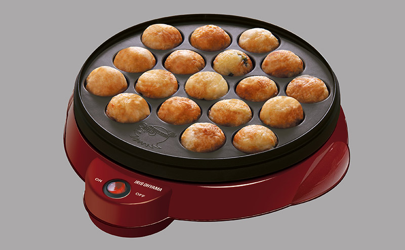 ホットプレート たこ焼きプレート ITY-18A-R レッド アイリスオーヤマ 電気 たこ焼き器 ホットプレート 新生活
