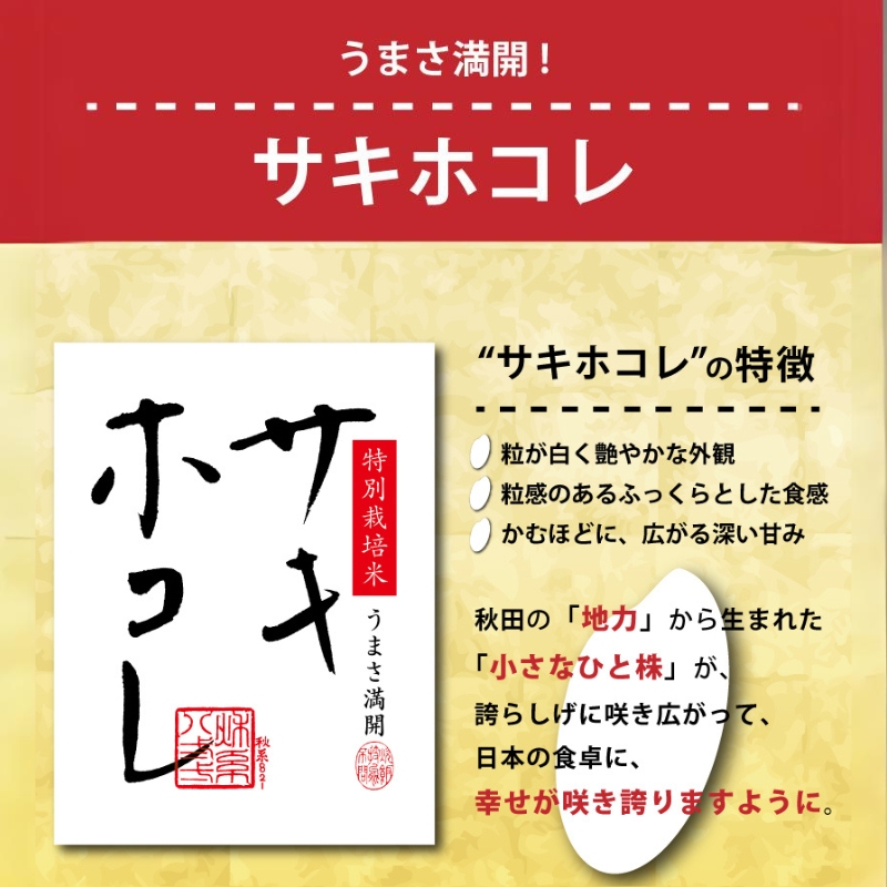 新米予約 <6ヵ月定期便>【無洗米】特別栽培米サキホコレ5kg×6回 合計30kg 令和7年産 秋田県 にかほ市 お米 米 こめ