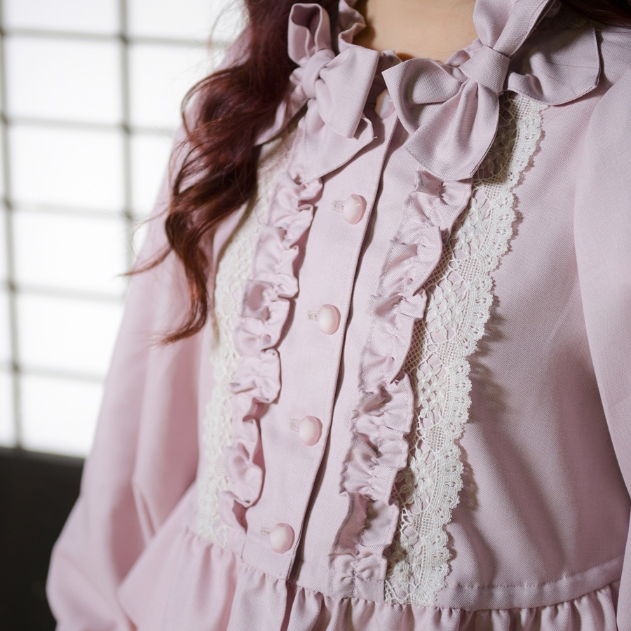 先行予約 アトリエ小町　クラシカルドールジャケット　無地・ピンク フリーサイズ　青木美沙子さんコラボ [服 ロリータ ロリータファッション スイートロリータ 可愛い レディース 姫 お姫様  ]