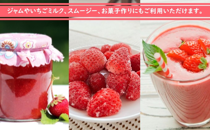冷凍いちご　2kg（500g×4）国産 イチゴ ジャム スムージー お菓子づくり 果物 フルーツ 冷凍果物 冷凍フルーツ そのまま トッピング フローズンイチゴ ストロベリー