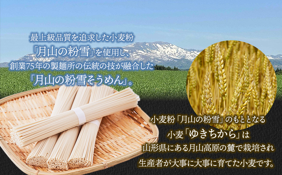 月山の粉雪そうめん　90g×2束×2袋　アインテック株式会社 2袋