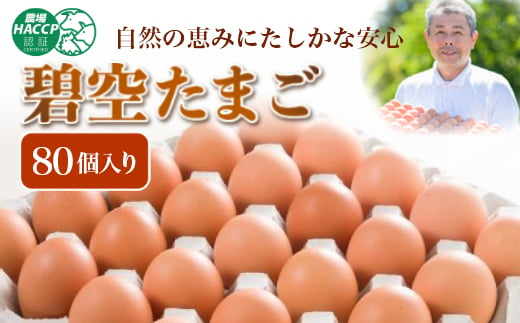 碧空たまご 80個入り Lサイズ タマゴ 卵 玉子 たまご ゆで卵 たまご焼き 目玉焼き 朝食 食品 F21R-021