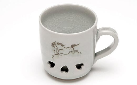 大堀相馬焼 いかりや窯 二重マグ  工芸品 F21R-172