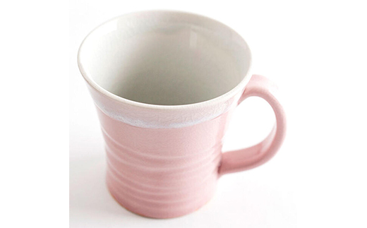 大堀相馬焼 いかりや窯 マグカップ ピンク  工芸品 F21R-174