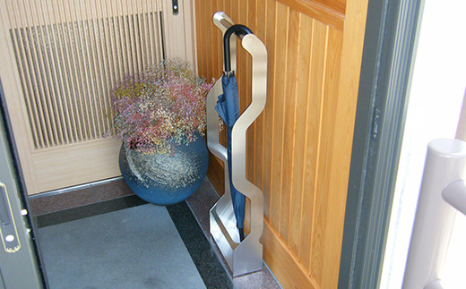 オールステンレス製　傘掛け　スリムタイプ クランク  雑貨 F21R-583