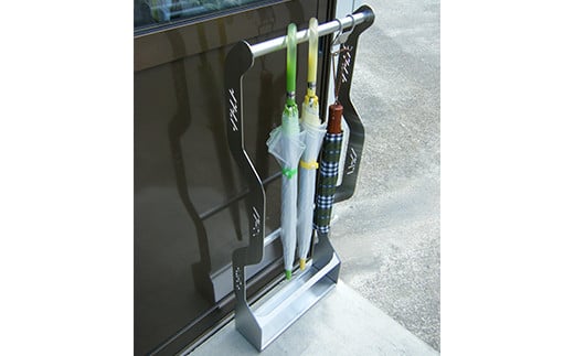 オールステンレス製　傘掛け　ワイドタイプ クランク  雑貨 F21R-587