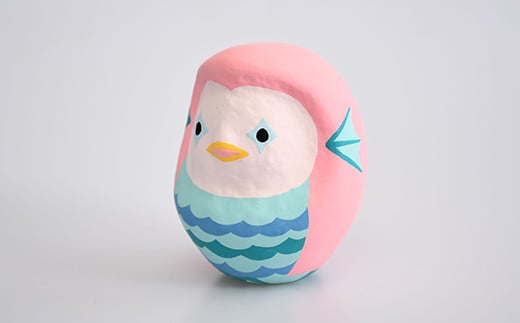 アマビエだるま ピンク  伝統技術 工芸品 F21R-777