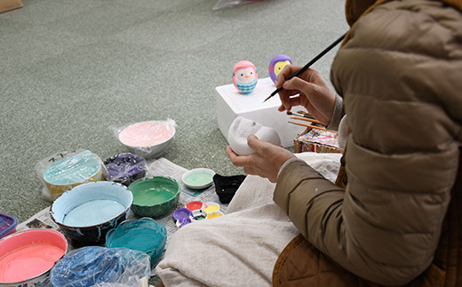 アマビエだるま ピンク  伝統技術 工芸品 F21R-777