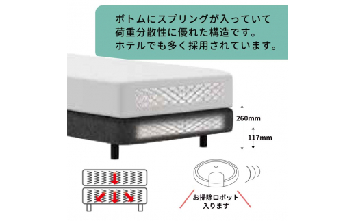 フランスベッド ファディアC2（ダブルスプリングタイプ）マットレス ダブル 　ナチュラル（KNA）ハード  家具 F23R-270