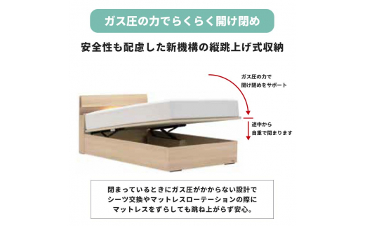 フランスベッド ファディアC2（跳上収納タイプ） マットレス ダブル 　グレージュ（KGY）ミディアムソフト  家具 F23R-334