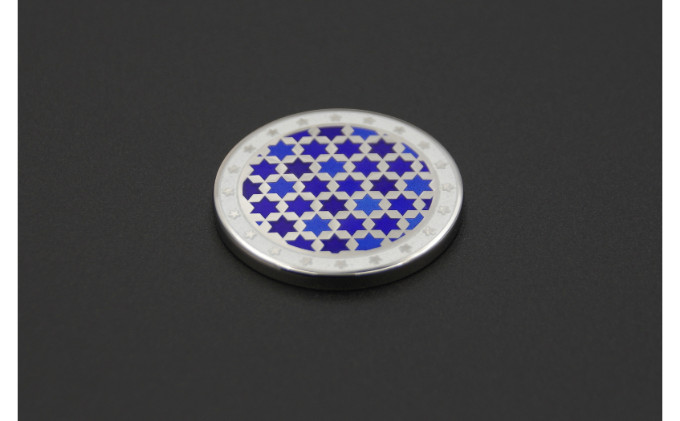 オリジナル ゴルフマーカー（ao）◇ ゴルフ用品 民芸品 工芸品 伝統技術 雑貨 日用品 オリジナル デザイン 純銀製 七宝焼 プレゼント 記念品