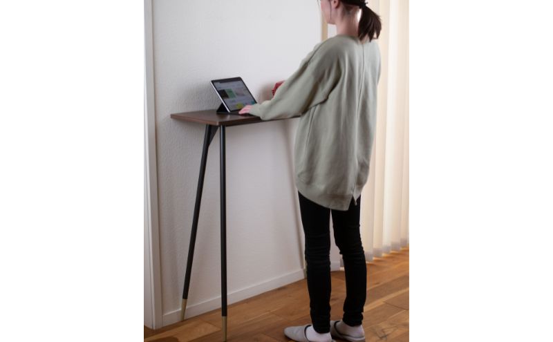 【＆FREL】F3ハイテーブル 天板 メラミン ホワイトパイン 幅90cm 奥行35cm 高さ100cm  国産家具 組立簡単 ※離島への配送不可