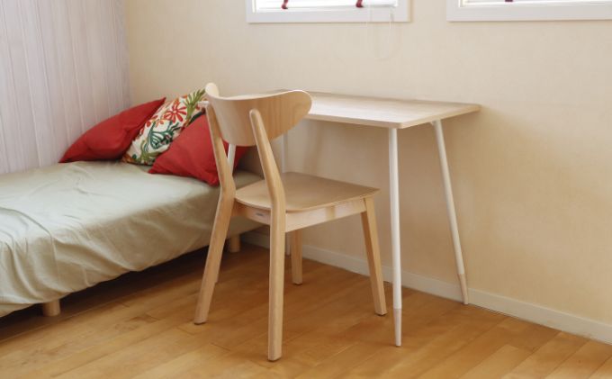 【＆FREL】ワークテーブル 天板（ホワイトパイン）脚/フレーム（ホワイト）幅120　奥行60　高さ72【メタリックゴールド】 ※離島への配送不可