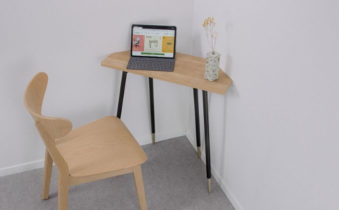 【＆FREL】FS ウォールサイドテーブル 天板 突板ウォルナット 幅70cm　奥行30cm　高さ72cm ※離島への配送不可