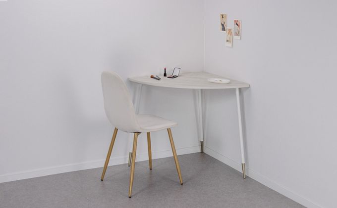 【＆FREL】FS コーナーテーブル 天板 メラミンホワイトパイン 幅99cm 奥行67cm 高さ72cm ※離島への配送不可