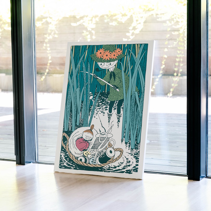 MOOMINVALLEY PARK ファブリックパネルMサイズ（スナフキン＆ミイ）[52211015]