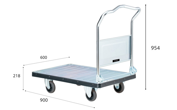 花岡車輌ダンディ大型台車300kg折りたたみ式 UDA－LSC