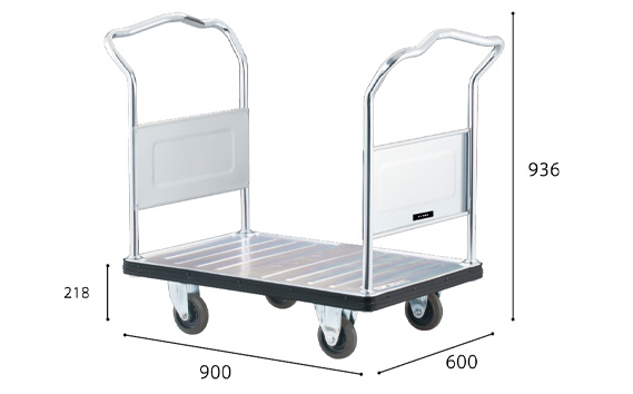 花岡車輌ダンディ大型台車300kg両ハンドル式 UDA－LD