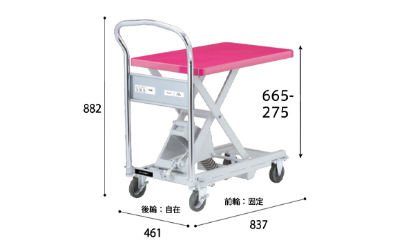 花岡車輌ダンディレベラー 腰にやさしい可動式台車 UDLV－150